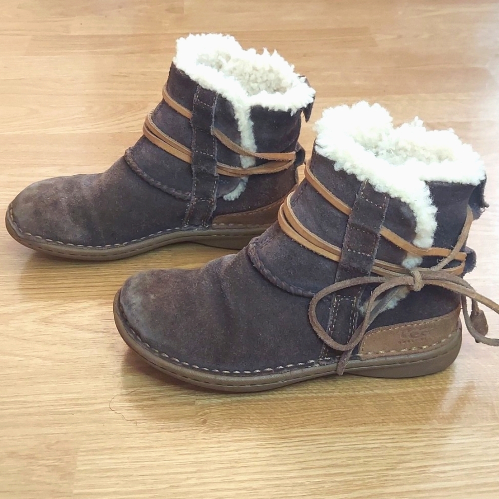 UGG Brown Suede Ankle Boots